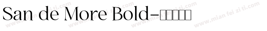 San de More Bold字体转换